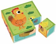 Dvěděti Drevené kocky farma