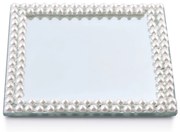 Dekoratívna tácka na sviečky MARGOT II štvorcový zrkadlo