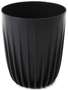 Kvetináč PRUHOVANÝ ECO VII 19 cm čierny