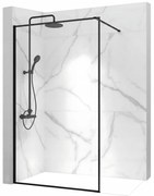 Rea - Bler sprchová zástena 70x195cm, 8mm sklo, číre sklo / čierny profil, REA-K7636