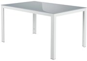 Livarno home Hliníkový záhradný stôl Houston, biely  (100385999)