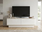TV stolík ALVIN 135 cm, biela/zlatá