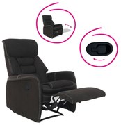 Relaxačné kreslo, látka čokoládová, KOMFY