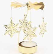 DECOLED Anjelské zvonenie, 8 x 13 cm, vločky, zlato