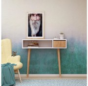 Konzolový stolík KIOGI 94x100 cm biela/béžová