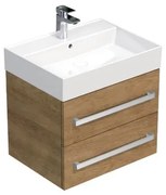 Kúpeľňová skrinka s umývadlom SAT Cube Way 60x47,5x46 cm Hickory dub CUBE46602DHSAT