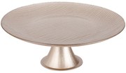 Sklenený servírovací podnos na nohe Champagne, (fi) 28 cm