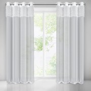 ZÁVES NA KRÚŽKOCH AMIRA 140X250 CM BIELA