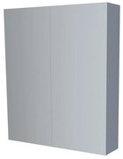 Mereo, Mereo Kúpeľňová zrkadlová skrinka 60 cm, galerka, 2 x dvierka, Multidecor, Monumentálna sivá, MER-CN798G62MSO1
