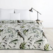 Dekorstudio Zamatový prehoz na posteľ ELLEN s rastlinnou potlačou - zelený Rozmer prehozu (šírka x dĺžka): 170x210cm