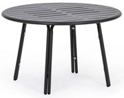 Kovový bistro stôl VENTO, priemer 80 cm, na vonkajšie použitie, grafit