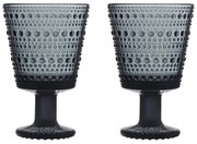 Poháre Kastehelmi 0,26l, 2ks, tmavo sivé