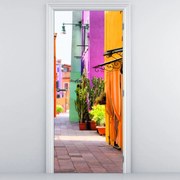 Fototapeta na dvere - Farebná talianska ulička (95x205cm)