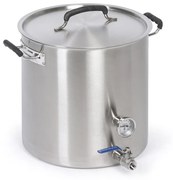 Nerezový hrniec s výpustným ventilom, 360 x 360 mm, 36 l