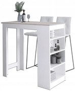Barový stôl 115cm biely / dub sonoma