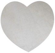 Šedé prestieranie z hovädzej kože v tvare srdca (bos taurus taurus) - 37 * 39 * 1cm