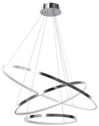 LED Luster na lanku ROTONDA LED/93W/230V lesklý chróm