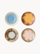 Ručne vyrobené podšálky's reaktívnou glazúrou 70's, 4 ks