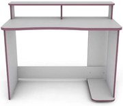 Písací stôl Matrix 5 biely/fialový