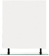 Sapho Sapho, WEGA zrkadlo 800x800mm, s policou, čierná matná, 60092-8B