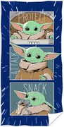 Bavlnená plážová osuška Star Wars - Baby Yoda - motív Snack Time - 100% bavlna - 70 x 140 cm