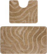 Sada kúpeľňových koberčekov SUPREME WAVES vlny, béžová
