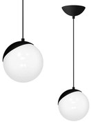 Závesné svietidlo Sfera, 1x biele sklenené tienidlo, b