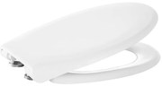 Erga Creta D2, toaletné WC sedátko 435x370mm z polypropylénu s pomalým zatváraním, biela, ERG-GAM-D2