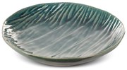 DEKORAČNÝ KERAMICKÝ TANIER REA (01) (FI) 25X5 CM ZELENÁ