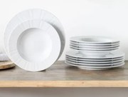 Jedálenský servis (12 dielov) Barcelona, biely%