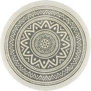Koberec Karof 6068A 34 Rozeta Ornament krémový