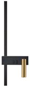 Toolight Toolight, LED nástenné svietidlo 8W, 4000K, APP1439-W RIGHT, čierna-zlatá lesklá, OSW-04777