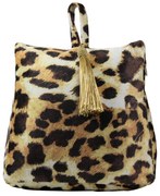 Zamatová dveřní zarážka s motívom kože leoparda - 17 * 10 * 18cm