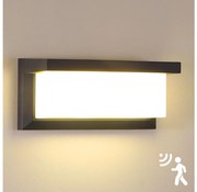 Brilagi-LED Vonkajšie nástenné svietidlo so senzorom BRICKY LED/12W/230V antr IP54 BG1029