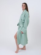 Vaflový župan mätový - veľkosť XS