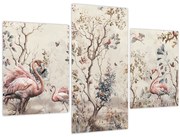 Obraz - Kresba plameniakov (90x60 cm)