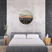 PIPPER. Textilná kruhová nálepka na stenu "New York" Veľkosť: 60 cm