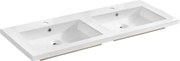 Comad Nábytkové keramické dvojumývadlo UM-8070 SPIRIT 120D, 121x46 cm, biela lesklá