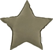 Ľanový vankúš hviezda olivová 50 cm