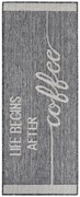 Hanse Home, Behúň Cucina Life Begins After Coffee 105627 Grey Cream, 62x150, šedá, kuchyňa