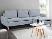 Rohová sedacia súprava Enjoy, béžovo-modrá tkanina%