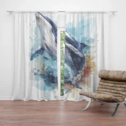 Sablio Záves Akvarelová veľryba: 2ks 140x250cm