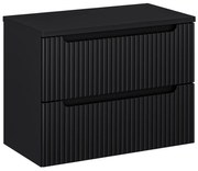 Závěsná skříňka pod umyvadlo Nova Black I s deskou 80 cm černá