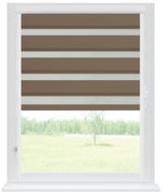 Dekodum Roleta deň a noc v bielej kazete zatemňovacia, farba látky Tmavobéžová Šířka (cm): 55, Dĺžka (cm): 150, Strana mechanizmu: Práva