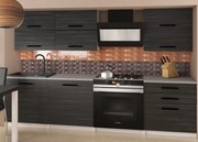 Kuchynská linka Belini 180 cm eben kráľovský s pracovnou doskou Primera2 TOR PRIMERA2/2/WT/HK/0/B1