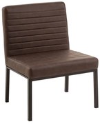 furniture-nabytek.cz - Čalúnená stolička Wingston z umelej kože, hnedá – 69×61×94 cm