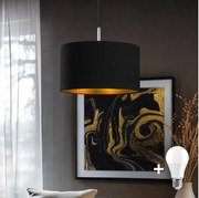 Eglo - LED  Luster na lanku TUNJA 1xE27/60W/230V čierna