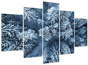 Obraz - Zasnežený les (150x105 cm)