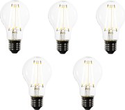 Sada 5 LED žiaroviek E27 A60 číra 2,2W 470 lm 3000K