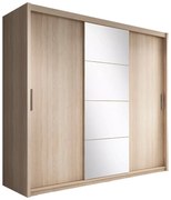Skriňa s posuvnými dverami, dub sonoma, 235x216, CHIARA